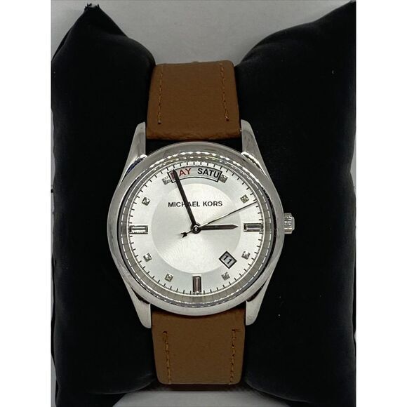 Michael Kors Colette MK6067 Women's Brown Leather Analog Dial Quartz Watch JK524 - Picture 3 of 12